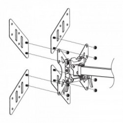 Techly Adattatore Universale per Supporto VESA da 200x200 a 400x400 Nero (ICA-LCD G11A)