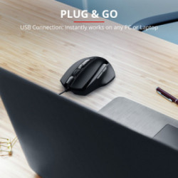 Trust Voca Comfort mouse USB tipo A Ottico 2400 DPI Mano destra