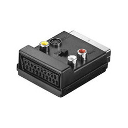 Goobay AVK 198 SCART (21-pin) 3 x RCA + S-Video Nero