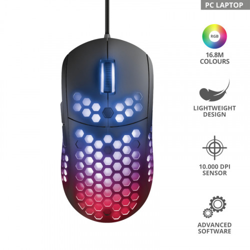 Trust GXT 960 mouse USB tipo A Ottico 10000 DPI...