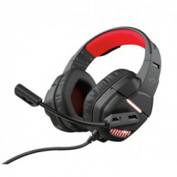 Trust GXT 448 Nixxo Cuffia Padiglione auricolare Connettore 3.5 mm USB tipo A Nero, Rosso
