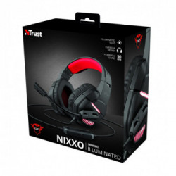Trust GXT 448 Nixxo Cuffia Padiglione auricolare Connettore 3.5 mm USB tipo A Nero, Rosso