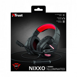 Trust GXT 448 Nixxo Cuffia Padiglione auricolare Connettore 3.5 mm USB tipo A Nero, Rosso