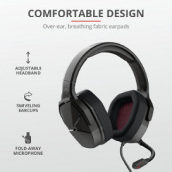 Trust GXT 4371 Ward Cuffia Padiglione auricolare Connettore 3.5 mm Nero