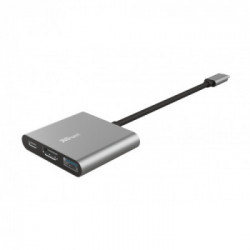 Trust Dalyx USB 3.2 Gen 1 (3.1 Gen 1) Type-C 5 Mbit/s Alluminio, Nero