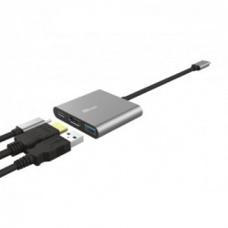 Trust Dalyx USB 3.2 Gen 1 (3.1 Gen 1) Type-C 5 Mbit/s Alluminio, Nero