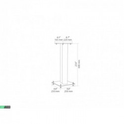 Norstone Stylum 2. Altezza: 600 mm, Peso massimo (capacitÃ ): 50 kg, Larghezza: 250 mm