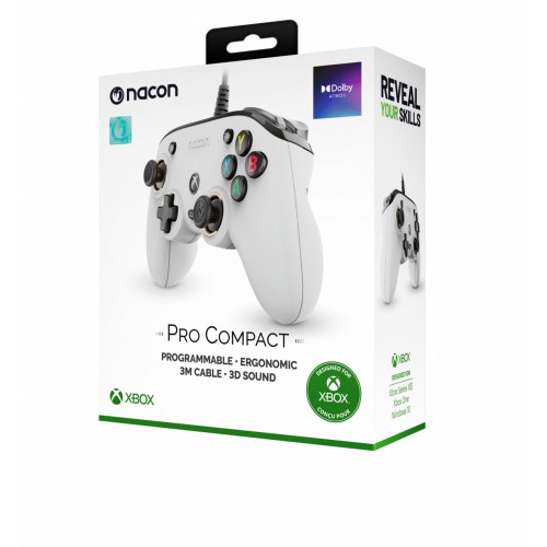 NACON Pro Compact Controller Bianco USB Gamepad...