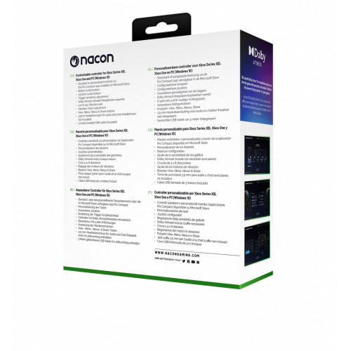 NACON Pro Compact Controller Bianco USB Gamepad...