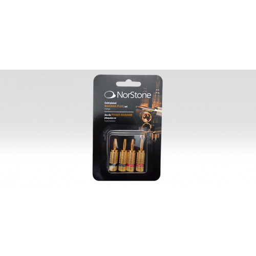 Norstone NORBANX4 - Set of 4 gold-plate banana...