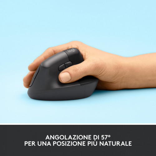 Logitech Lift Mouse Ergonomico Verticale, Senza...