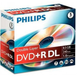 Philips 8710895992114 DVD vergine 8,5 GB DVD+R DL 5 pz