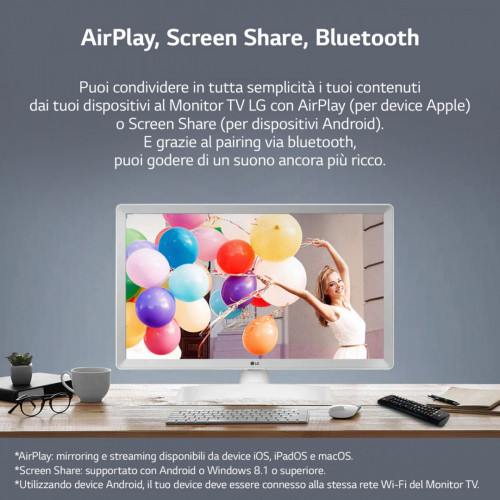 LG 24TQ510S-WZ - Smart Monitor TV 24 pollici...