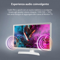 LG 24TQ510S-WZ - Smart Monitor TV 24 pollici webOS 22 Wi-Fi Bianco