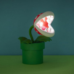 Paladone Piranha Plant Posable Lamp BDP lampada da tavolo LED Verde, Rosso, Bianco