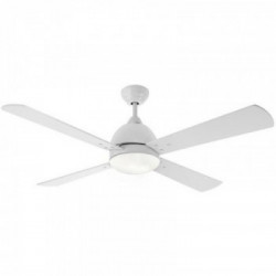 Ventilatore metallo finitura bianco Ã 130 cm c/luce 2xE27 MAX 60W con telecomando onde radio 3 velocitÃ  incl.