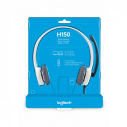 Logitech H150 Cuffia Padiglione auricolare Bianco