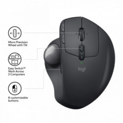 Logitech MX Ergo mouse Wireless a RF + Bluetooth Trackball 440 DPI Mano destra