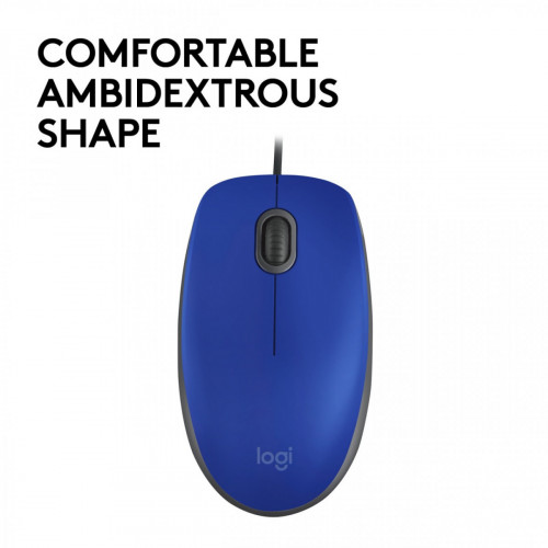 Logitech M110 mouse USB tipo A Ottico 1000 DPI...