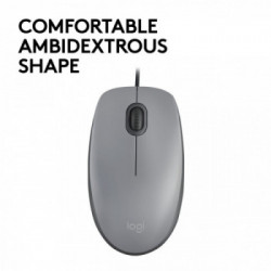 Logitech M110 mouse USB tipo A Ottico 1000 DPI Ambidestro