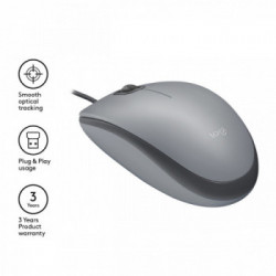Logitech M110 mouse USB tipo A Ottico 1000 DPI Ambidestro