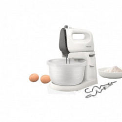 Philips HR3745/00 Viva Collection - Sbattitore Elettrico con Ciotola, 450 W, 5 Velocità + Turbo, 3 Lt.