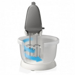 Philips HR3745/00 Viva Collection - Sbattitore Elettrico con Ciotola, 450 W, 5 Velocità + Turbo, 3 Lt.