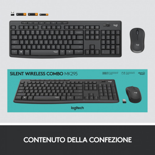 Logitech MK295 Kit Mouse e Tastiera Wireless –...