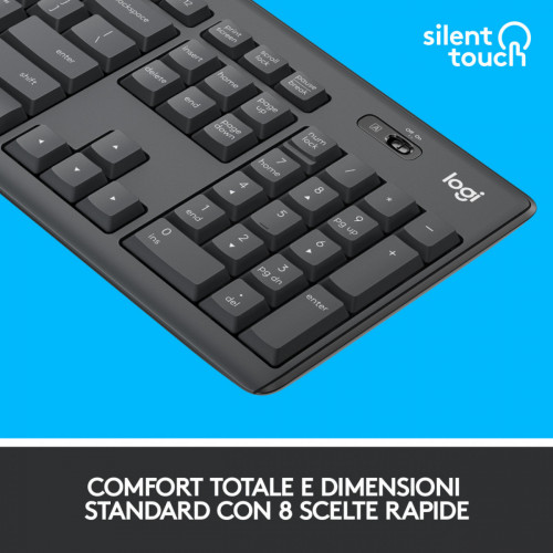 Logitech MK295 Kit Mouse e Tastiera Wireless –...