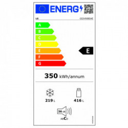 Lg GSJV90BSAE - Frigorifero Side By Side da Libera Installazione, 635 Litri, NoFrost, Inox, Allaccio rete idrica, Classe E