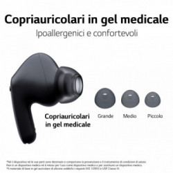 LG TONE Free FP9 - Cuffie True Wireless Bluetooth UVnano (Nero)