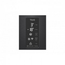 LG GMQ844MC5E - Frigorifero Side by Side, Instaview, 570 Litri, NoFrost, Wifi, Nero, Classe E