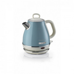 Ariete Vintage 2868 Bollitore Elettrico Cordless, 1 Lt. Funzione Autospegnimento, Celeste