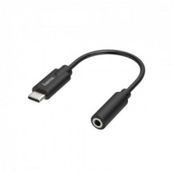 Hama Cavo adattatore USB Type C / presa jack 3.5 mm, 0,10 mt, nero