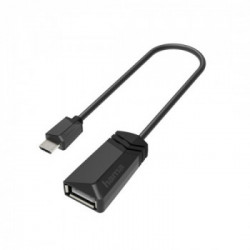 Hama 00200308 adattatore per inversione del genere dei cavi Micro-USB USB tipo A Nero
