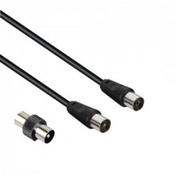 Hama 00205308 cavo coassiale 3 m Nero
