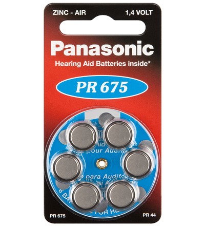 Panasonic V675 6-BL (PR44/PR675H) Batteria monouso Zinco-aria
