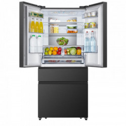 Hisense RF540N4SBF2 - Frigorifero Side-By-Side da Libera Installazione, 533 Litri, No Frost , Nero, Classe E 