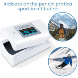 Beurer PO 35 - Pulsossimetro, Saturimetro per Monitoraggio Saturazione Ossigeno, Piccolo e Leggero