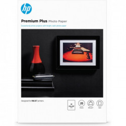 HP Confezione da 20 fogli carta fotografica Premium Plus, semi-lucida A4/210 x 297 mm