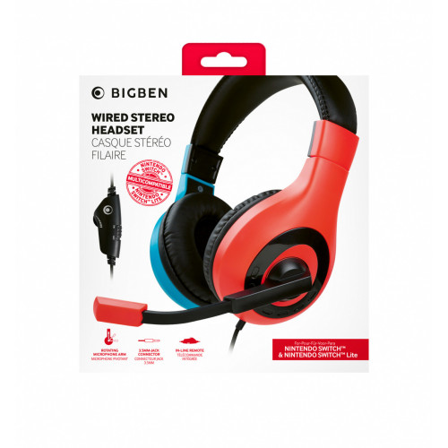 Bigben Connected SWITCHHEADSETV1R+B cuffia e...