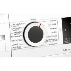 Bosch WNA13400IT - Lavasciuga, Serie 4, Vapore IronAssist, Condensatore Autopulente, 8+5 Kg, 1400 Giri, E