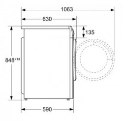 Bosch WNA13400IT - Lavasciuga, Serie 4, Vapore IronAssist, Condensatore Autopulente, 8+5 Kg, 1400 Giri, E