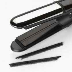 BaByliss Steam ST496E Steamshine Ceramic Piastra Lisciante, Diamond Ceramic 39 mm, Pettini Removibili