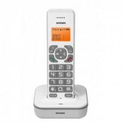 Brondi Bravo Star Telefono DECT Identificatore di chiamata Grigio, Bianco