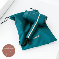 Beurer HC 35 Ocean Blue Asciugacapelli Compatto, Ioni e Display LED