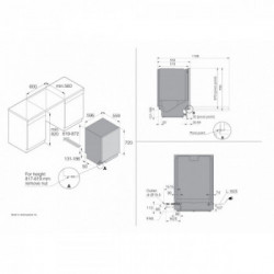 Asko DBI 2348 IB S-1 - Lavastoviglie da Incasso Sottotop, 13 Coperti, Classe C (A+++ )
