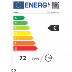 Asko DBI 2348 IB S-1 - Lavastoviglie da Incasso Sottotop, 13 Coperti, Classe C (A+++ )