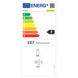 Hisense RR121D4AWF - Frigorifero Monoporta con Freshzone, 94 Litri, Classe F, Bianco