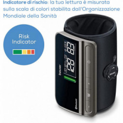 Beurer BM 81 easyLock - Misuratore di Pressione da Braccio, 2x120 Posizioni Memoria, Manicotto Universale